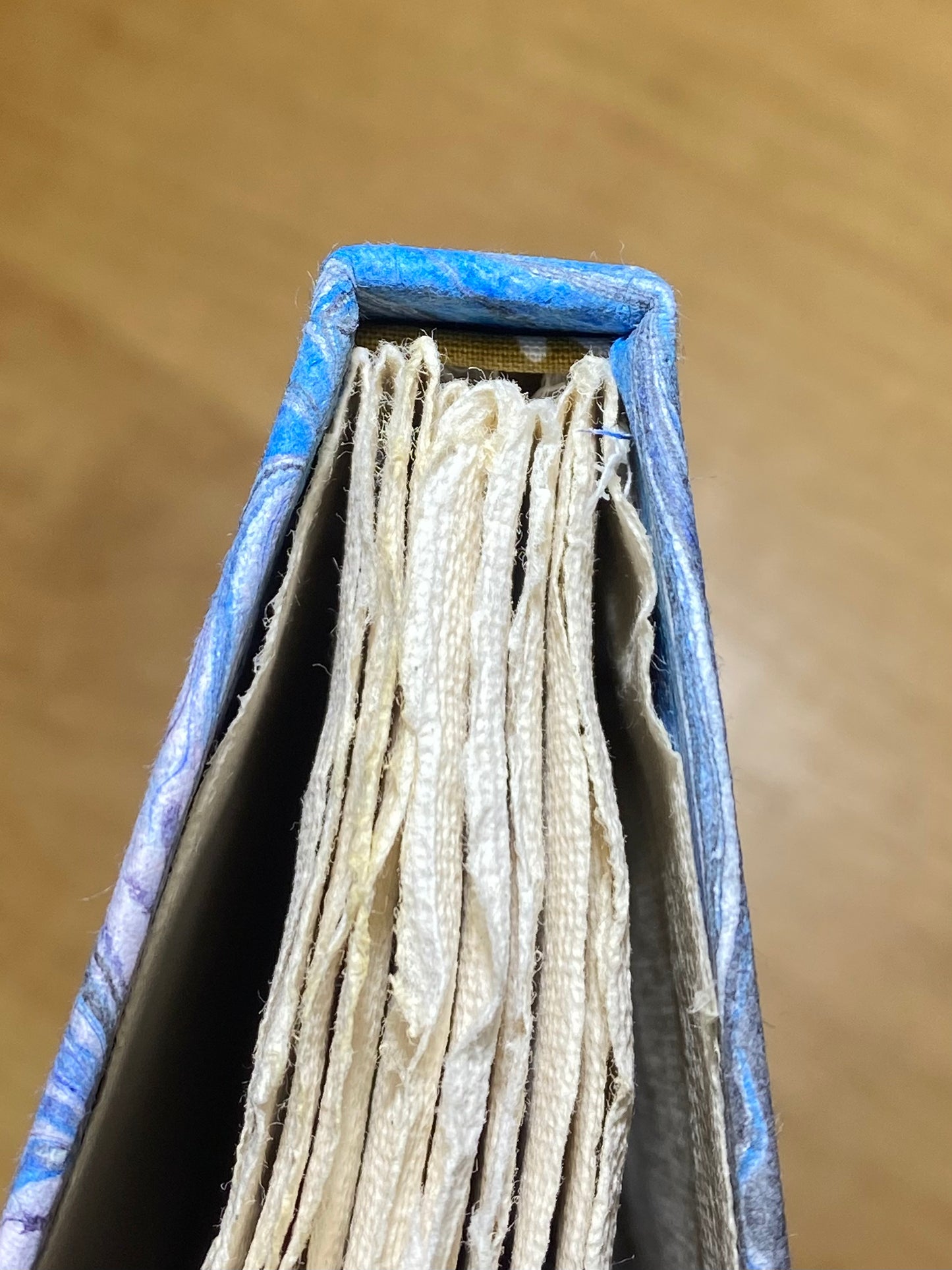 Carnet reliure Bradel - papier pur chiffon "coton écru" (Format A5 / 20 pages)
