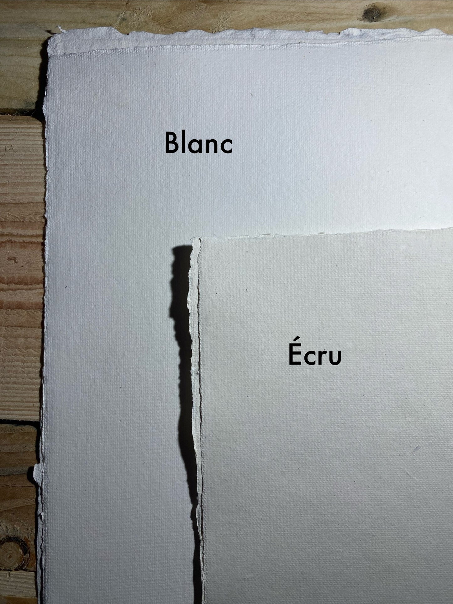 Papier pur chiffon laminé "draps anciens" (250-350 g/m²)