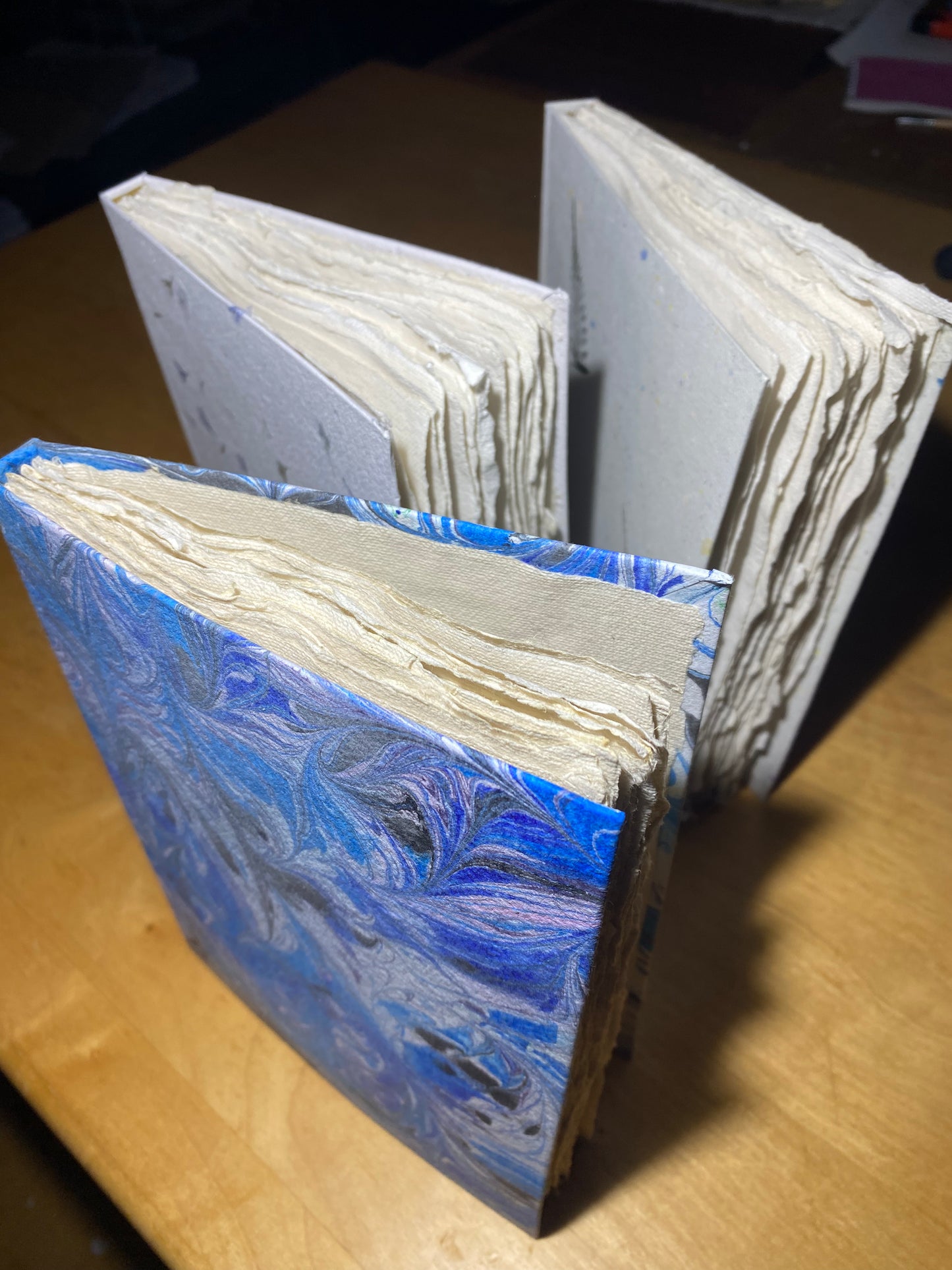 Carnet reliure Bradel - papier pur chiffon "coton écru" (Format A5 / 20 pages)