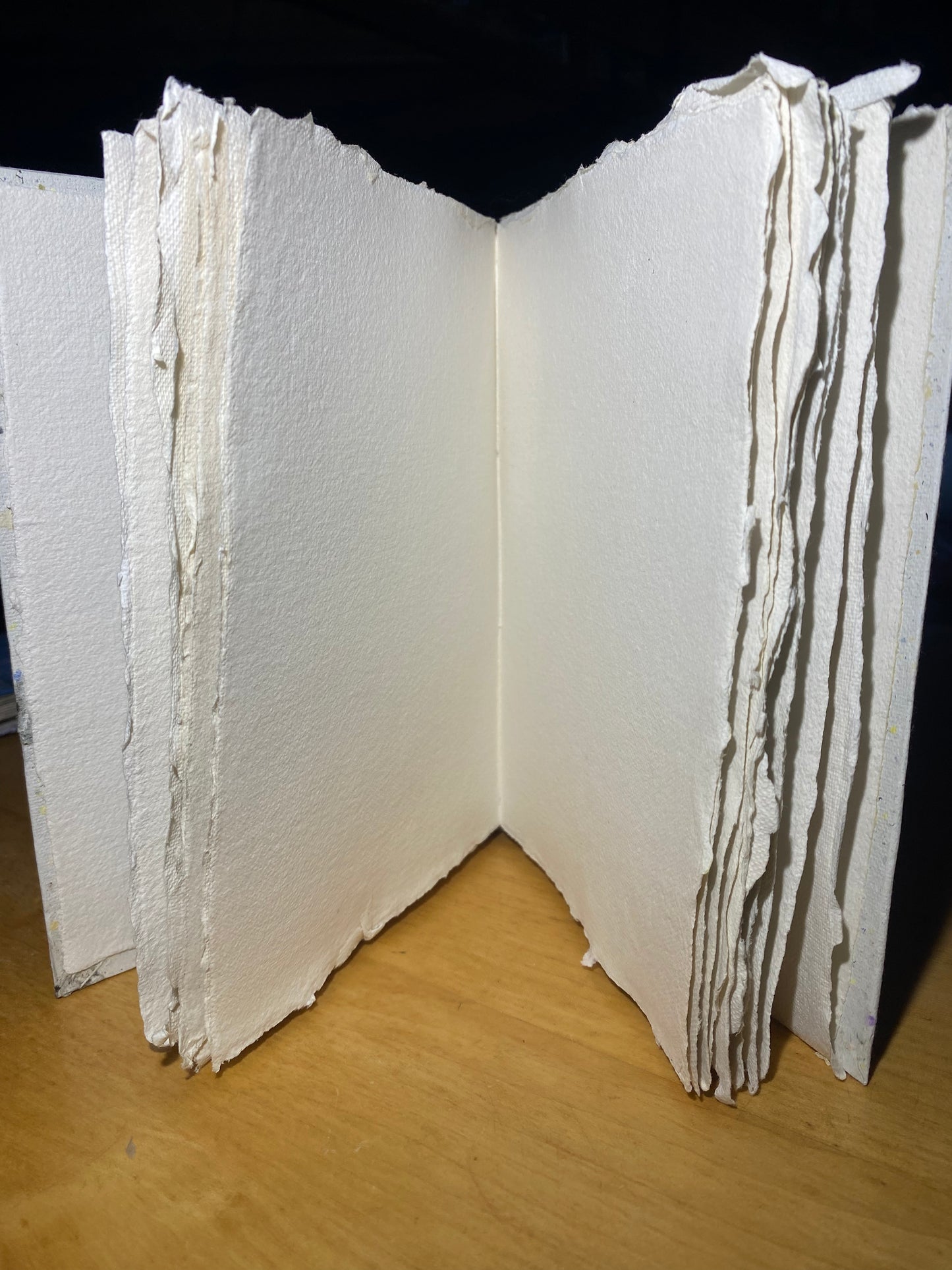 Carnet reliure Bradel - papier pur chiffon "draps anciens" (Format A5 / 20 pages)