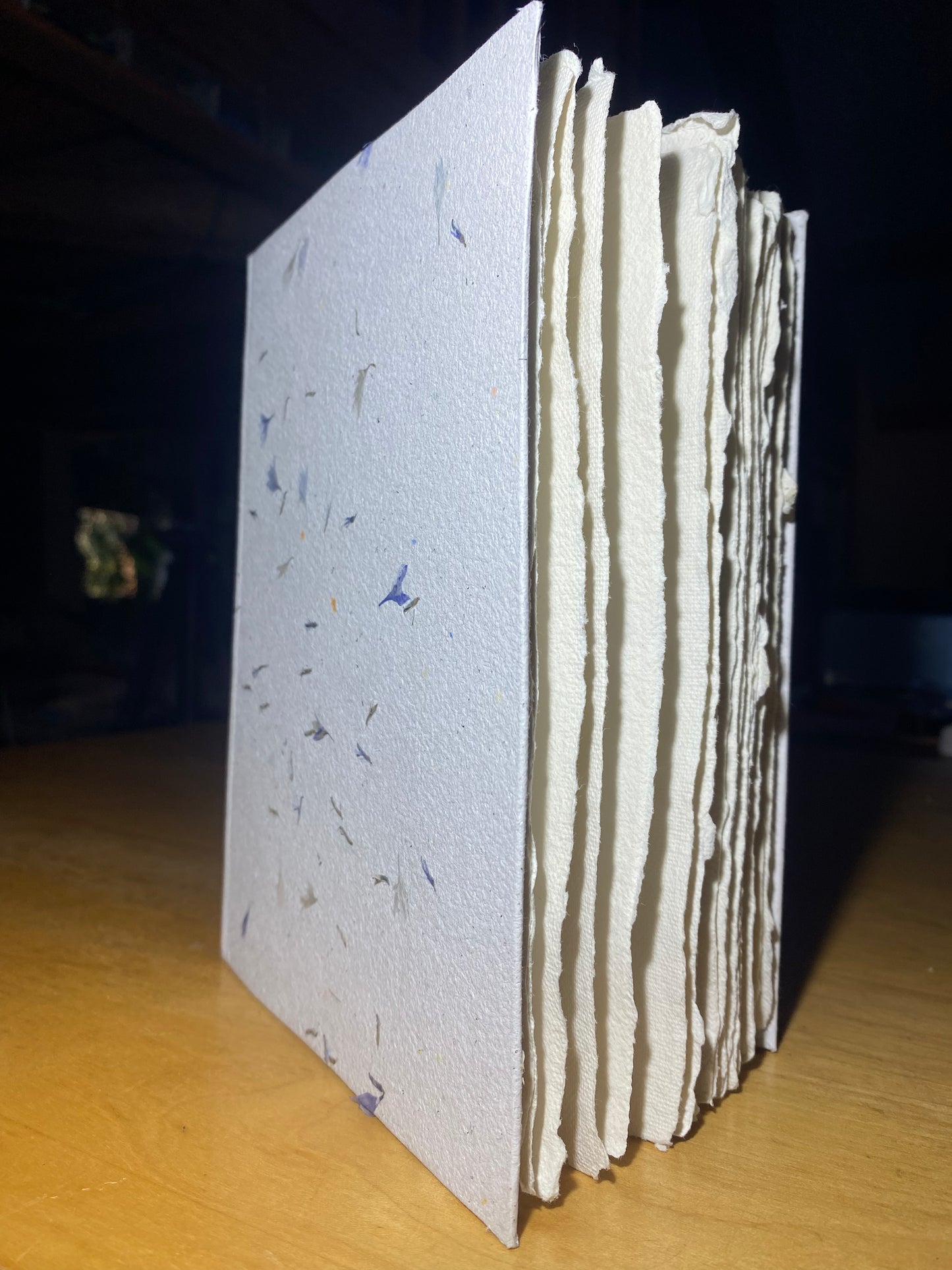 Carnet reliure Bradel - papier pur chiffon "draps anciens" (Format A5 / 20 pages)