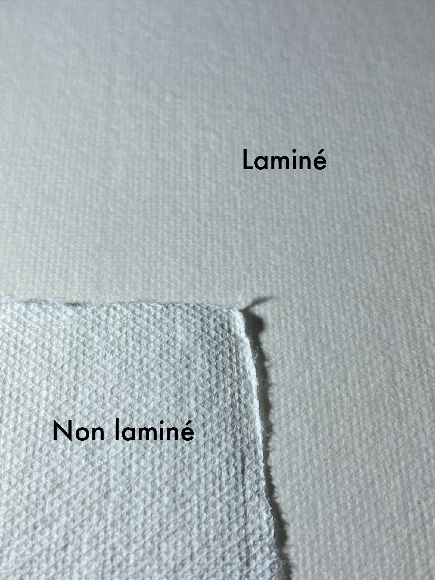 Papier pur chiffon laminé "draps anciens" (250-350 g/m²)