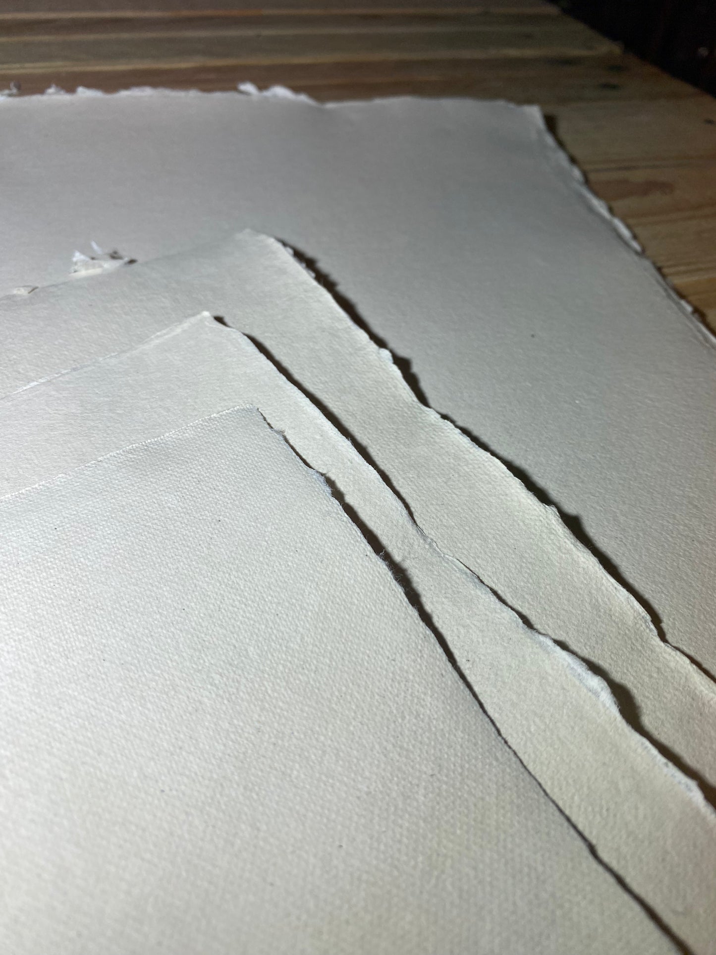Papier pur chiffon laminé "Coton écru" (200-300 g/m²)