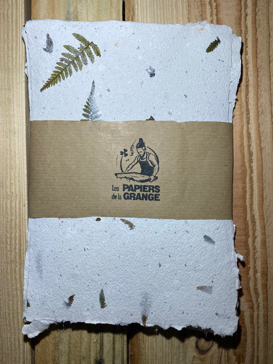 Lot de 5 feuilles (format A5 - papier recyclé)