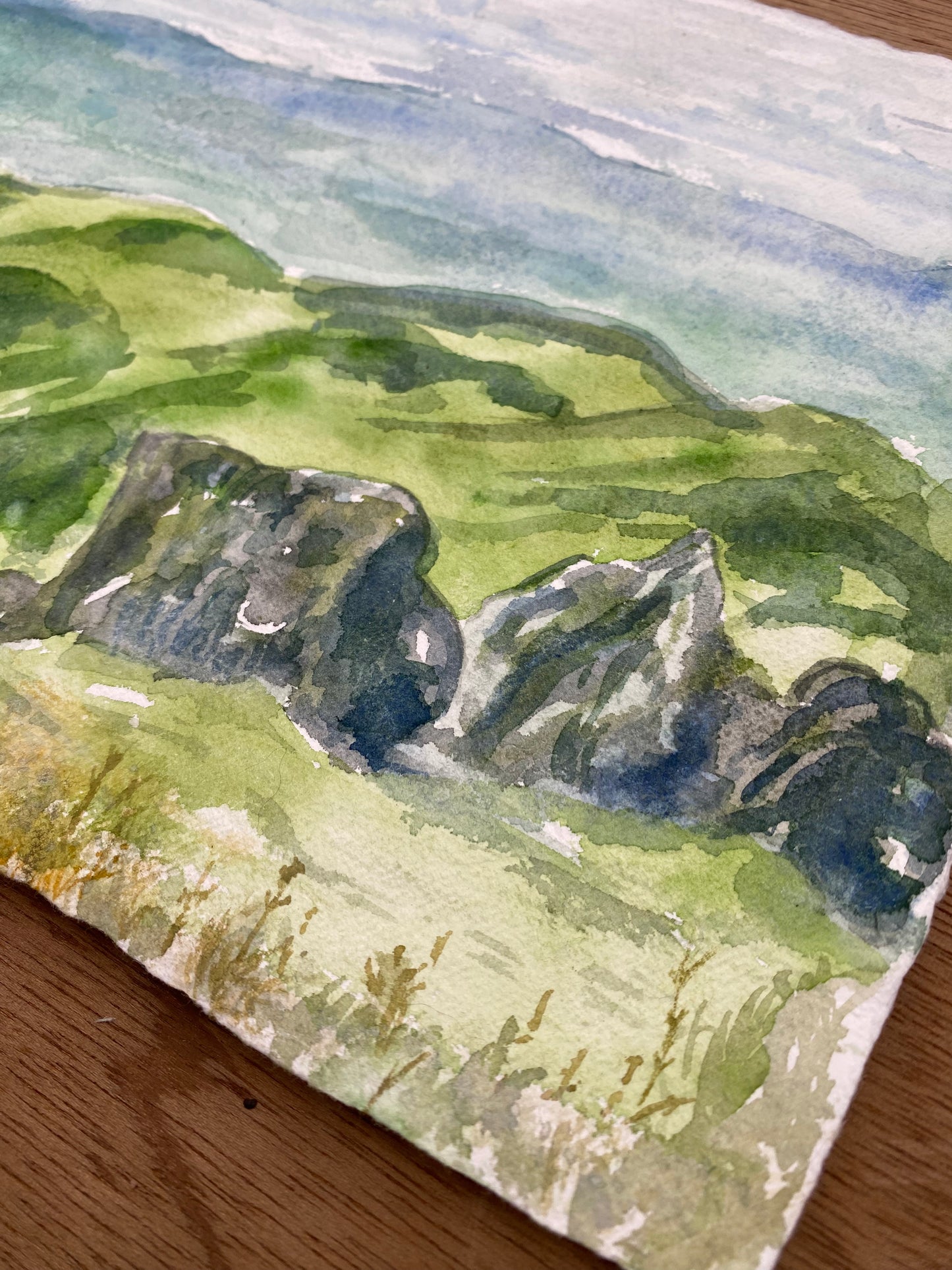 Aquarelle "Monts du Sancy"