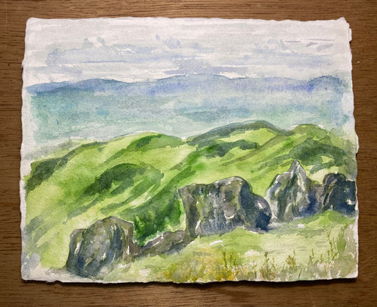 Aquarelle "Monts du Sancy"